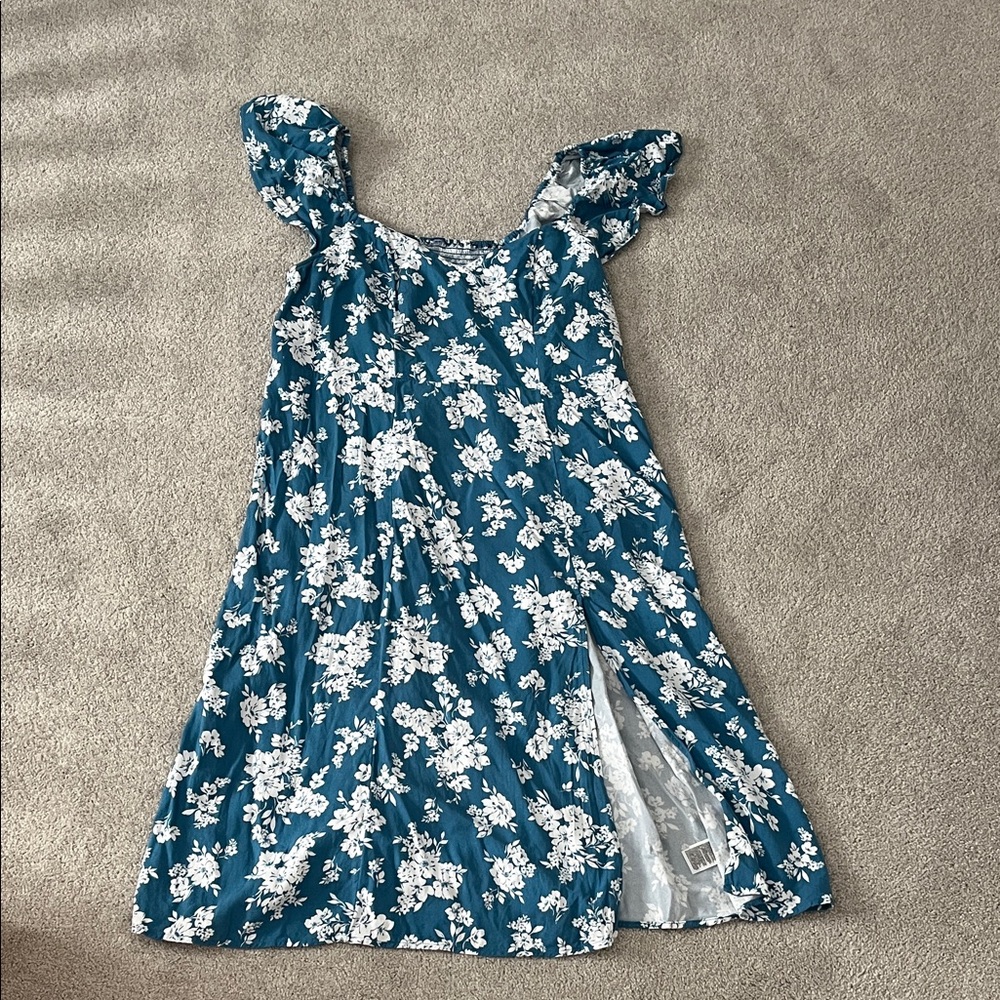 Old Navy Blue Floral Midi Dress